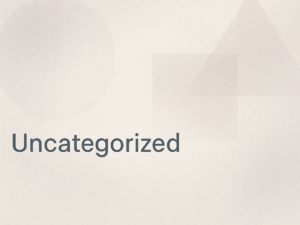 uncategorized