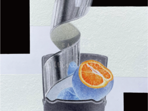 今野裕結　『黒変面の交わり』  （Black backgrounds intersect）